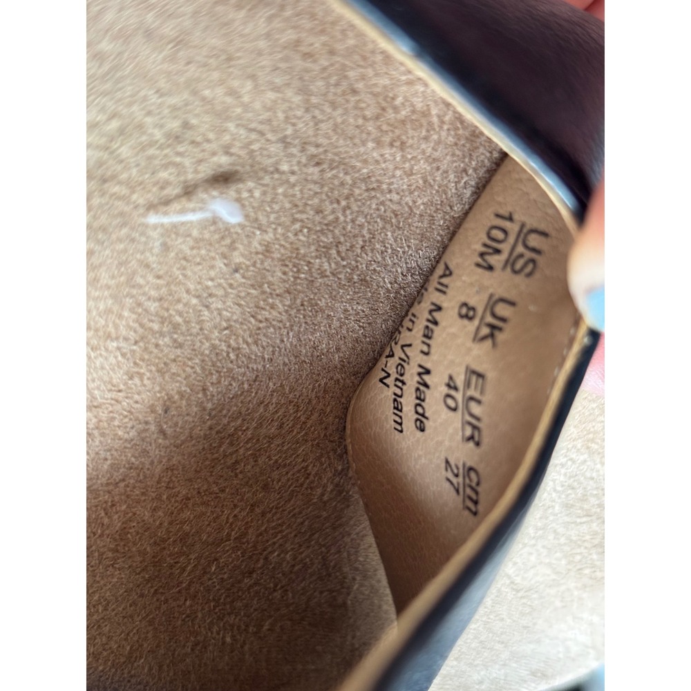 Naturalizer T-Strap Wedge Sandals 10M Excellent Black Cork Slingback Comfort - Picture 6 of 7